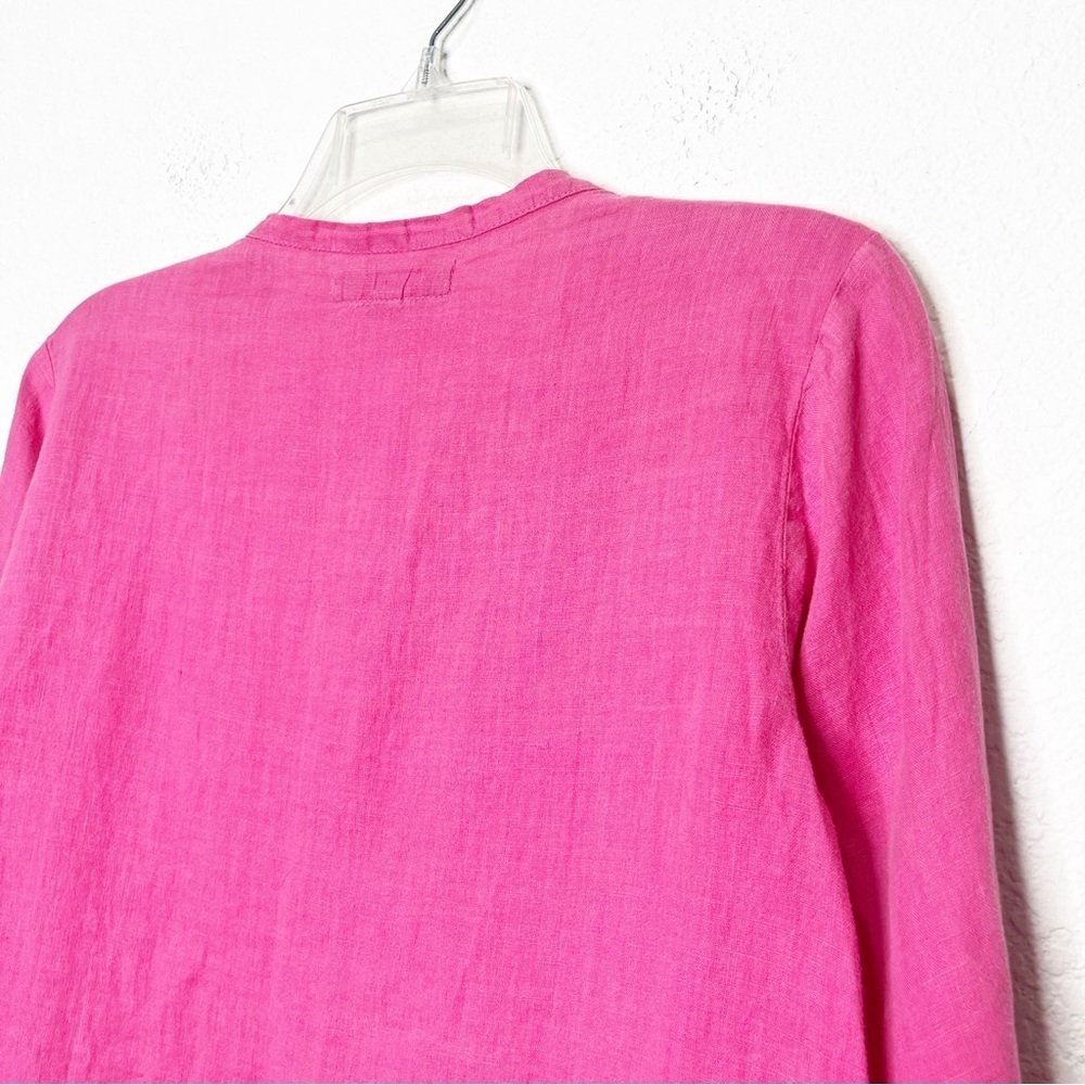 Flax 100% Linen Button Up Shell Button Top Lagenl… - image 6